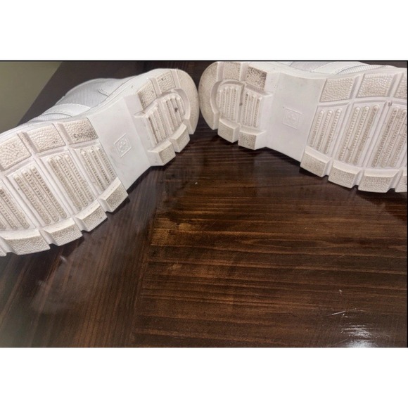 Dr. Martens Doc Marten Combs Women White Canvas High Top Combat Boots Sz 8 - Picture 5 of 7